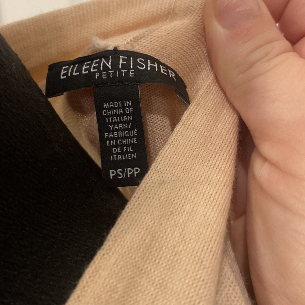 Eileen Fisher 100% Merino Wool Light pink/blush Cardigan with Pockets and Button - Picture 8 of 10